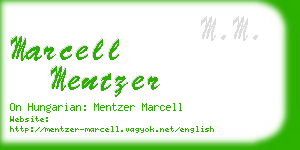 marcell mentzer business card